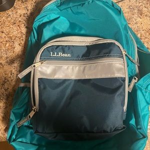 L.L. Bean Teal back pack used once